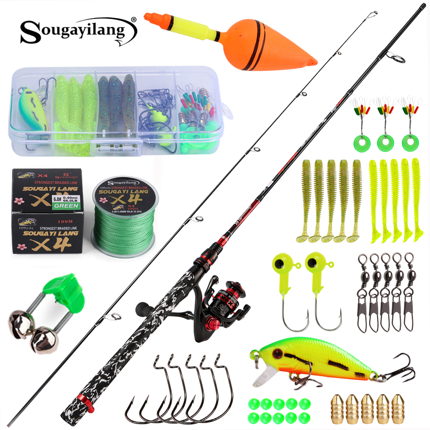 Sougayilang Spinning Fishing R - Fishing Rod Combo 评论和价格