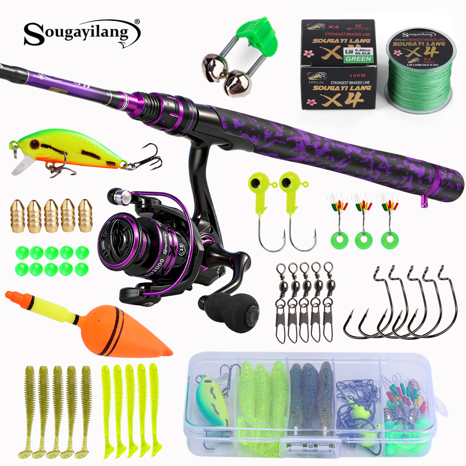 Sougayilang Spinning Fishing R - Fishing Rod Combo 评论和价格
