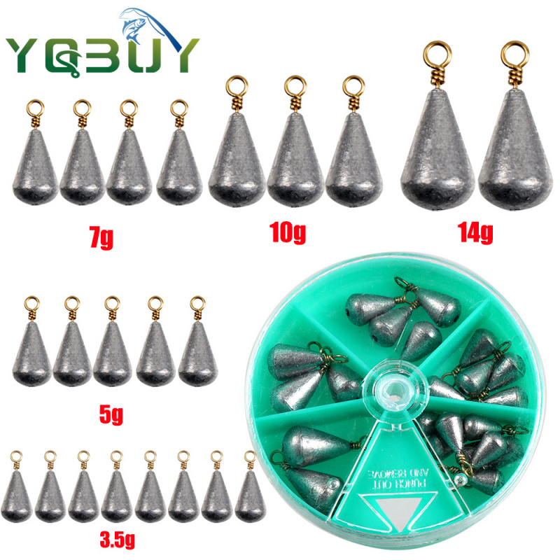21PCSBoxed olive-shaped lead s - Fishing Rod Casting 评论和价格