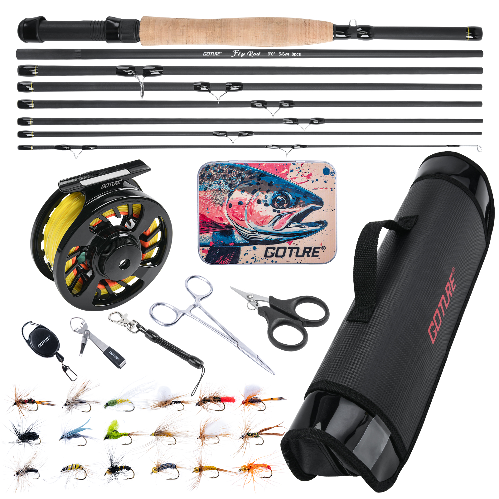 Goture Fly Fishing Rod and Ree - Fishing Rod Fly 评论和价格