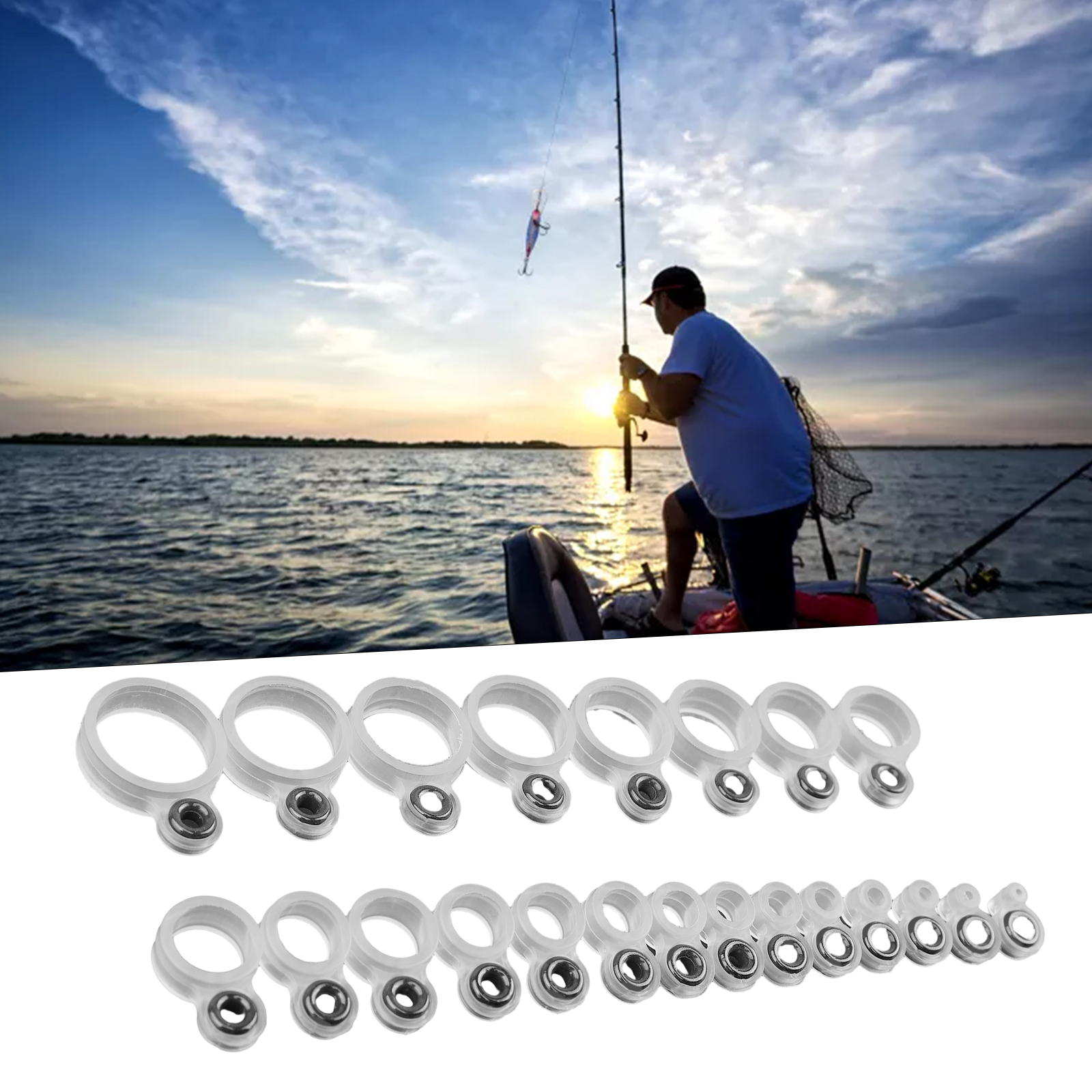 14/22Pcs Fishing Rod Eyelet Re - Fishing Rod Tip Replacement 评论和价格