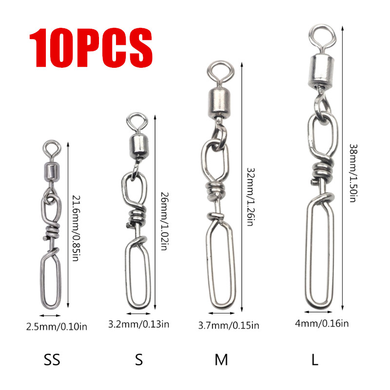 10Pcs Stainless Steel Quick Sn - Fishing Rod Building Kit 评论和价格