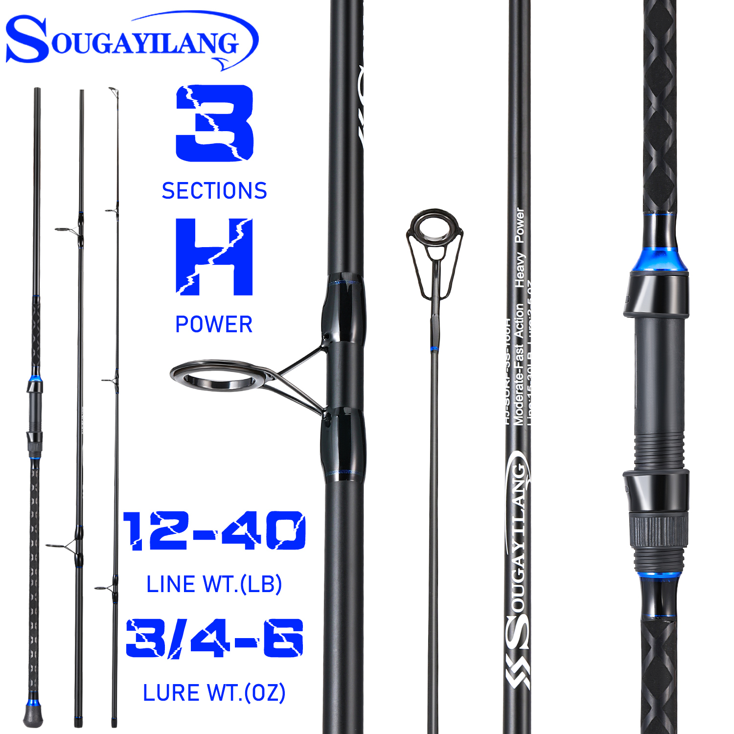 Sougayilang 2.7/3.0/3.3/3.6m 3 - Fishing Rod Surf 评论和价格