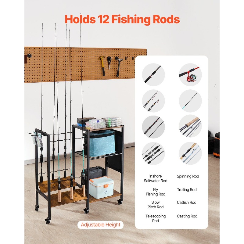 12 Pole Fishing Rod Holder Fis - Fishing Rod Holder 评论和价格