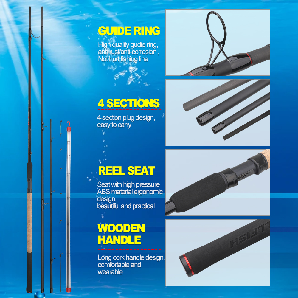 ROLLFISH 3.6m/3.9m Carbon Feed - Fishing Rod Tip Replacement 评论和价格