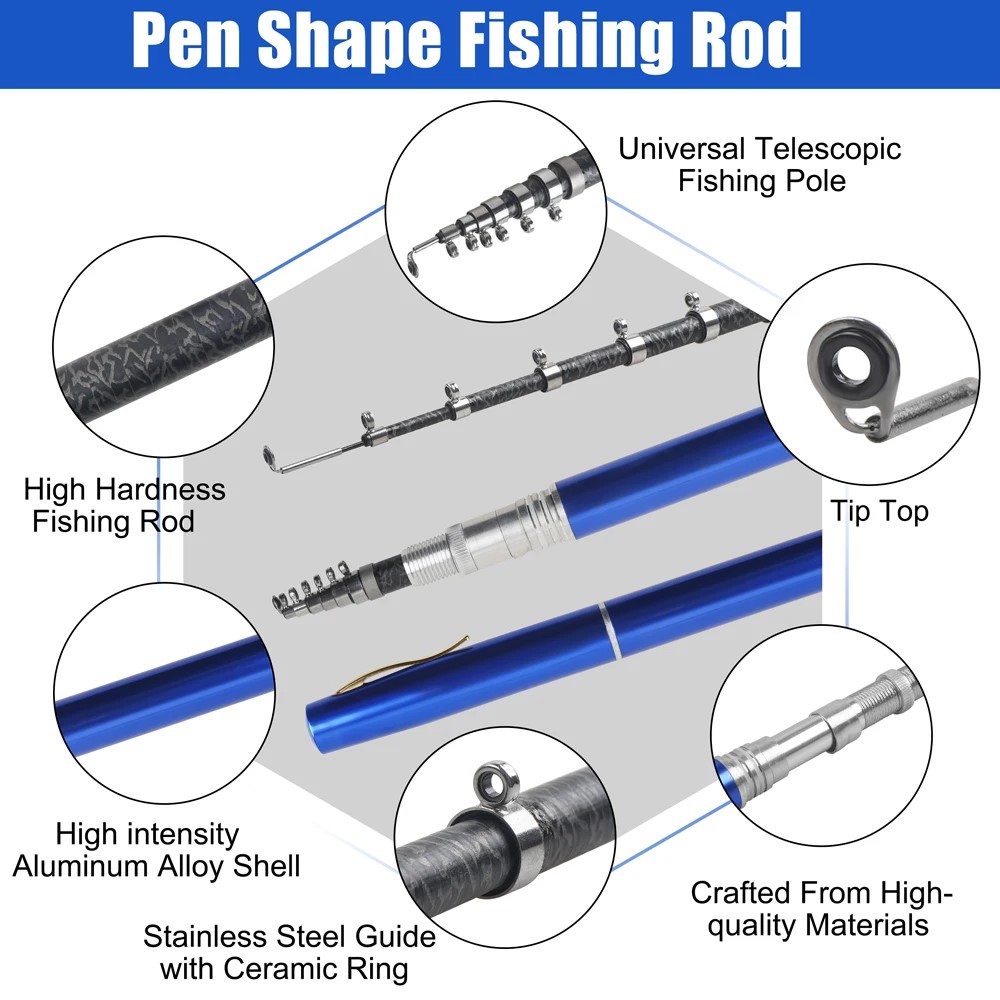 1.6m/1m Pocket Pen Fishing Rod - Fishing Rod Ice 评论和价格