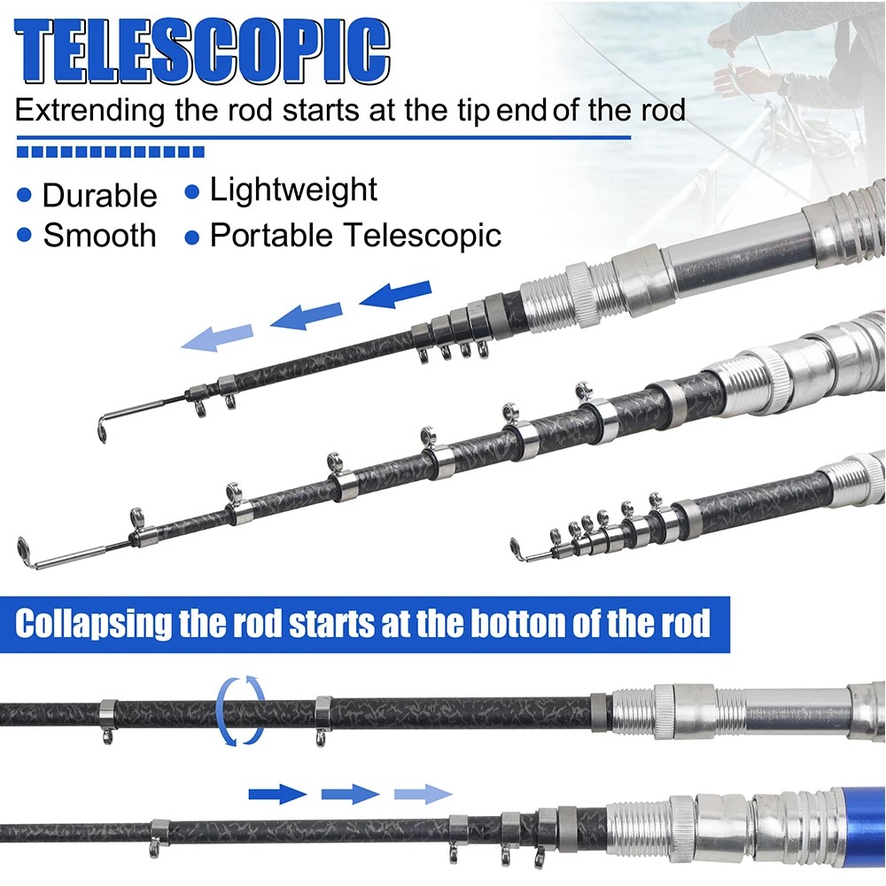 1.6m/1m Pocket Pen Fishing Rod - Fishing Rod Ice 评论和价格
